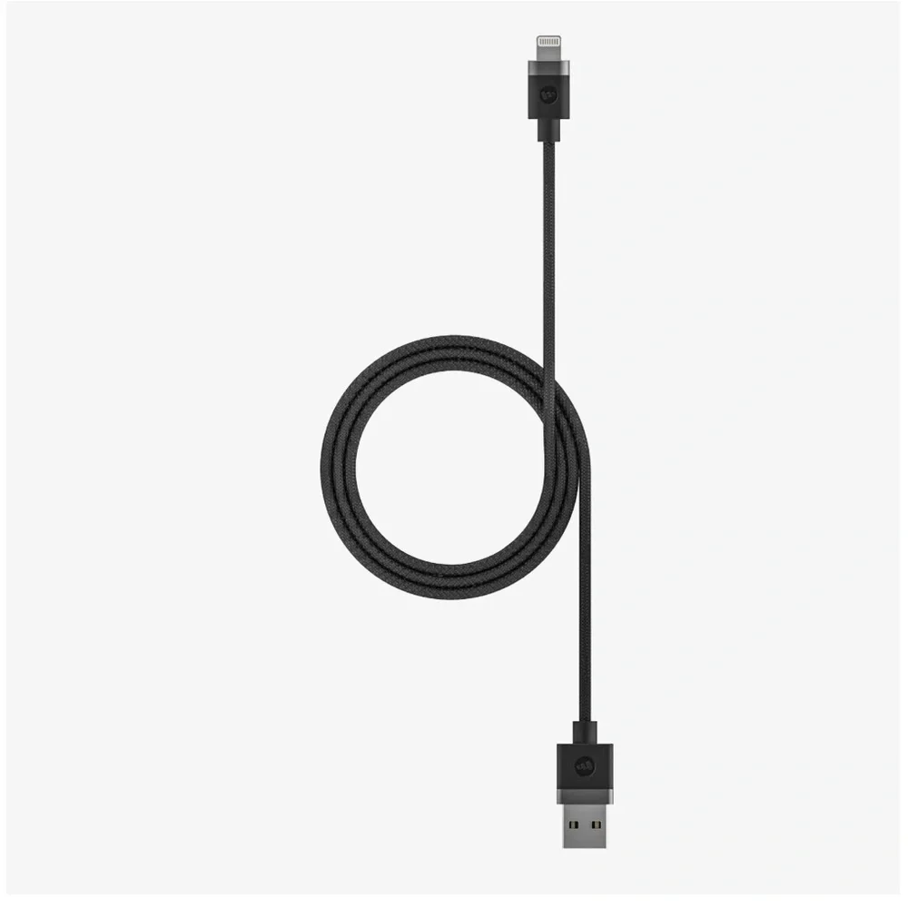 Black Braided USB-A to Lightning Cable